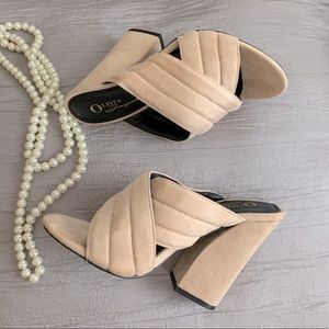 Criss Cross Mule Heels